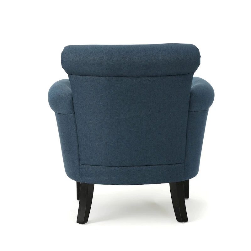 Navy Blue 31 Upholstered Club Chair with Nailheads