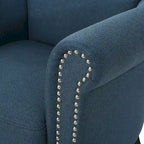Navy Blue 31 Upholstered Club Chair with Nailheads