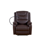 Bonded Leather Zero Gravity Power Recliner with Massage and Heating