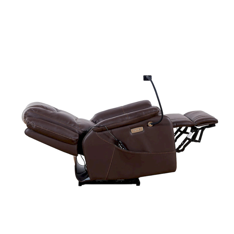 Bonded Leather Zero Gravity Power Recliner with Massage and Heating