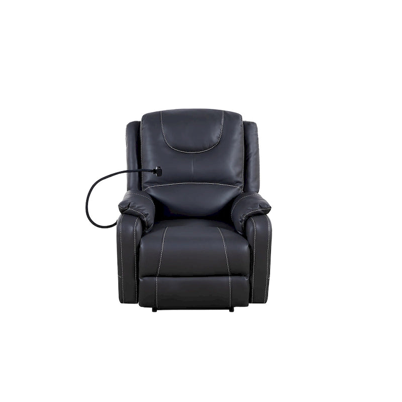 Bonded Leather Zero Gravity Power Recliner with Massage and Heating