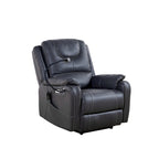Bonded Leather Zero Gravity Power Recliner with Massage and Heating