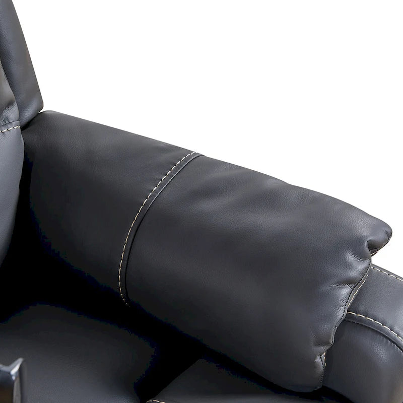 Bonded Leather Zero Gravity Power Recliner with Massage and Heating