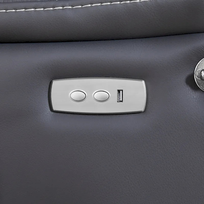 Bonded Leather Zero Gravity Power Recliner with Massage and Heating