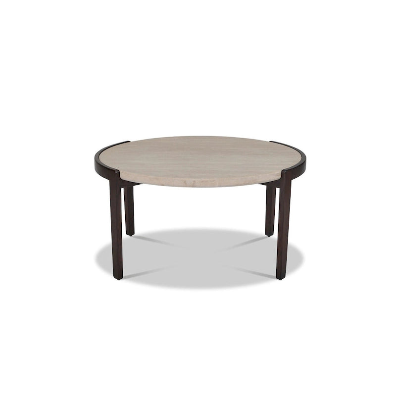 Stone Round Coffee Table - 35 x 18 x 35