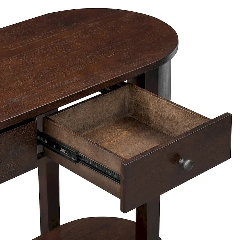 Vintage Console Table, Glossy Sofa Table for Entryway and Living Room