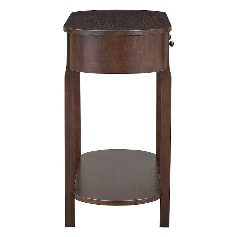 Vintage Console Table, Glossy Sofa Table for Entryway and Living Room