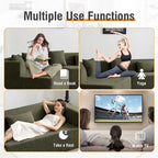 127.5 Polyester Upholstered Modular Oversized Minimalist Comfy Sectional Compressed Sofa