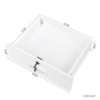 Wood Wall Mount Hair Stylist Salon Station Storage Cabinet Lockable - 15.98 x 40.47 x 32.01