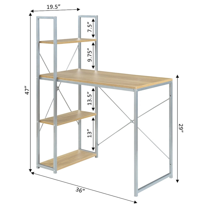 Office Workstation with Shelves