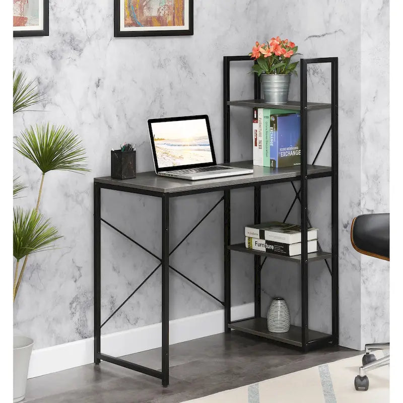 Office Workstation with Shelves