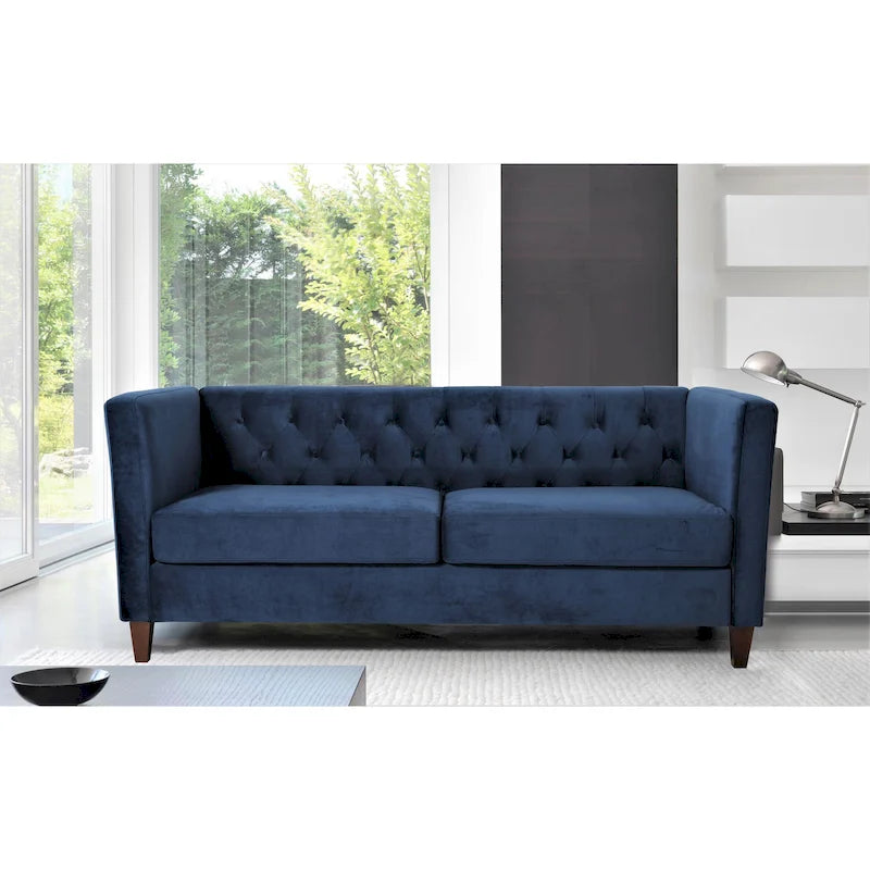 73.3 Velvet Square Arm Sofa