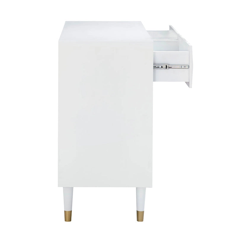 Geometric Textured Glam 6-Drawer Dresser