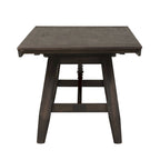 Double Bridge Dark Chestnut Trestle Table Set