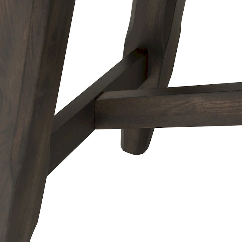 Double Bridge Dark Chestnut Trestle Table Set