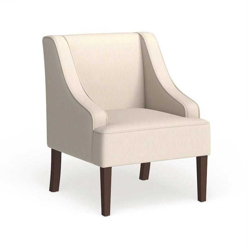 Lyric Cream Swoop Arm Accent Chair