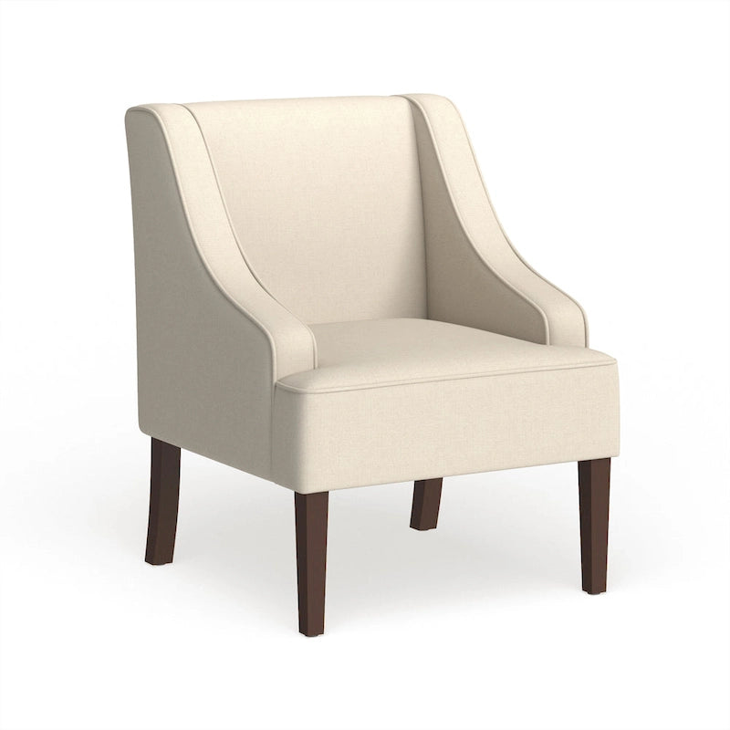  Lyric Cream Swoop Arm Accent Chair