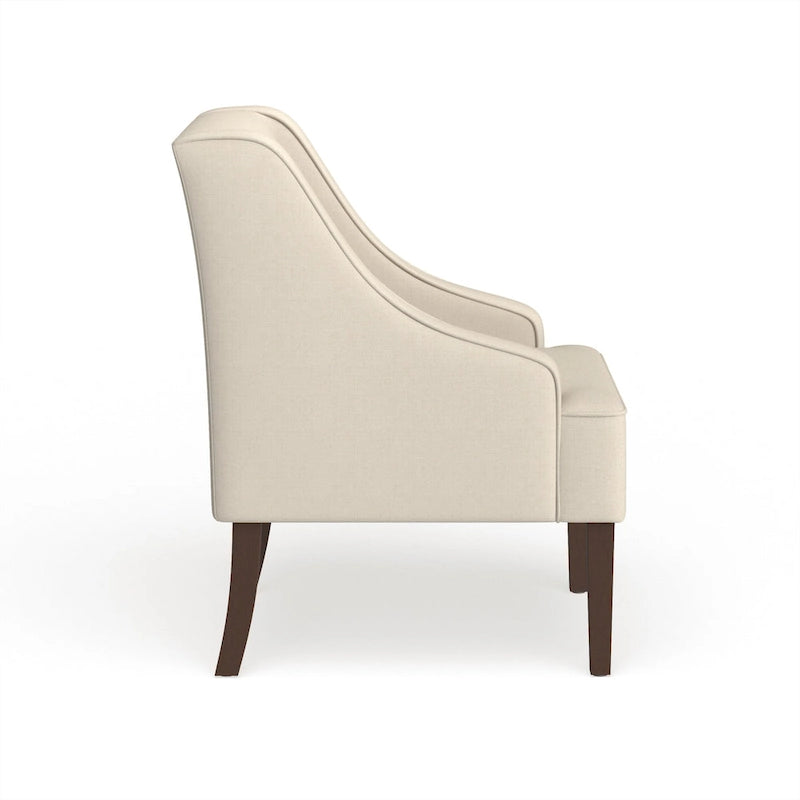 Lyric Cream Swoop Arm Accent Chair