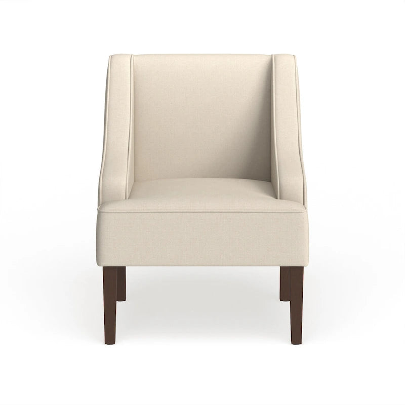 Lyric Cream Swoop Arm Accent Chair