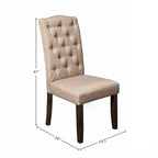 Set of 2 Button Tufted Parson Chairs - Salvaged Grey - 19.5Wx24Dx41H