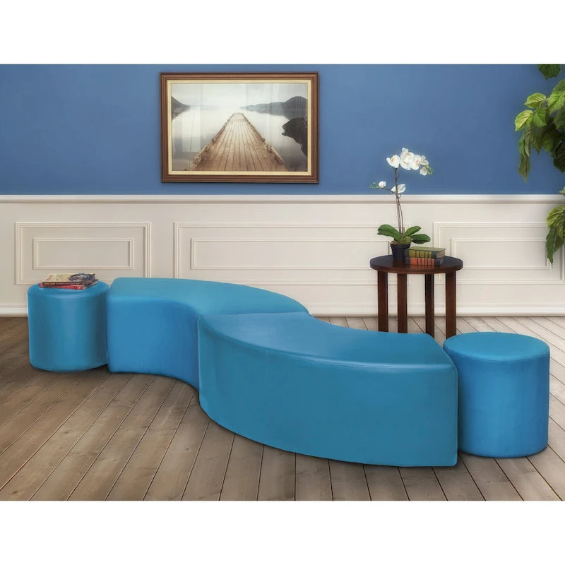 Curved Indoor Ottoman (Set of 2)