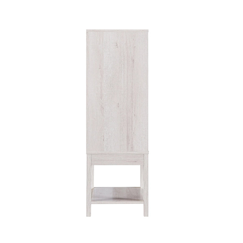 Contemporary 4-Shelf Buffet with Wine Rack