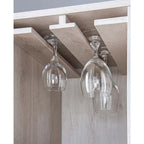 Contemporary 4-Shelf Buffet with Wine Rack