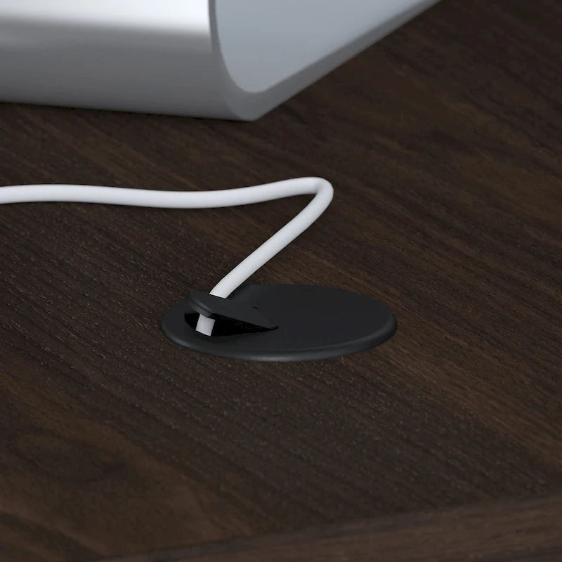 60W Desk with Return and Cabinet