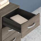 60W Desk with Return and Cabinet