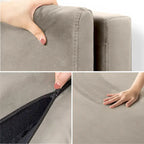 Velvet Upholstered Platform Bed Frame with Split Headboard