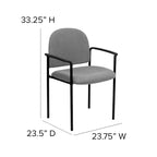 Comfort Stackable Steel Side Reception Chair with Arms