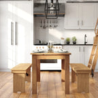 Rectangular Antique Rustic Solid Pine Farm Dining Table