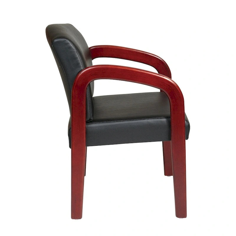 Cherry Finish Wood Visitor Chair