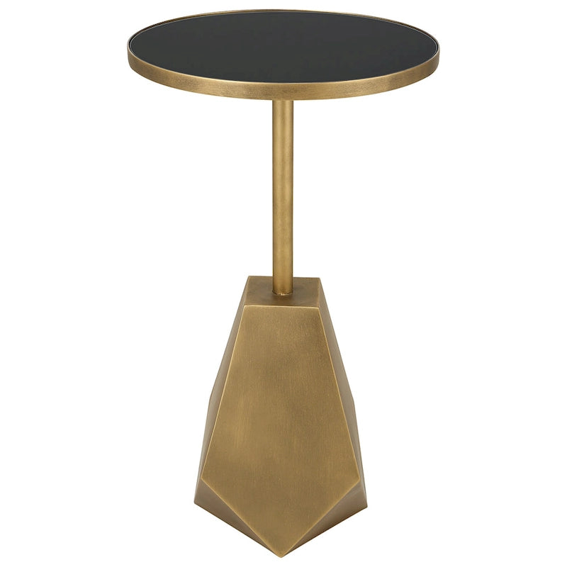 Comet Geometric Bronze Accent Table - 14W x 24H x 14D