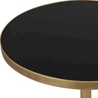Comet Geometric Bronze Accent Table - 14W x 24H x 14D