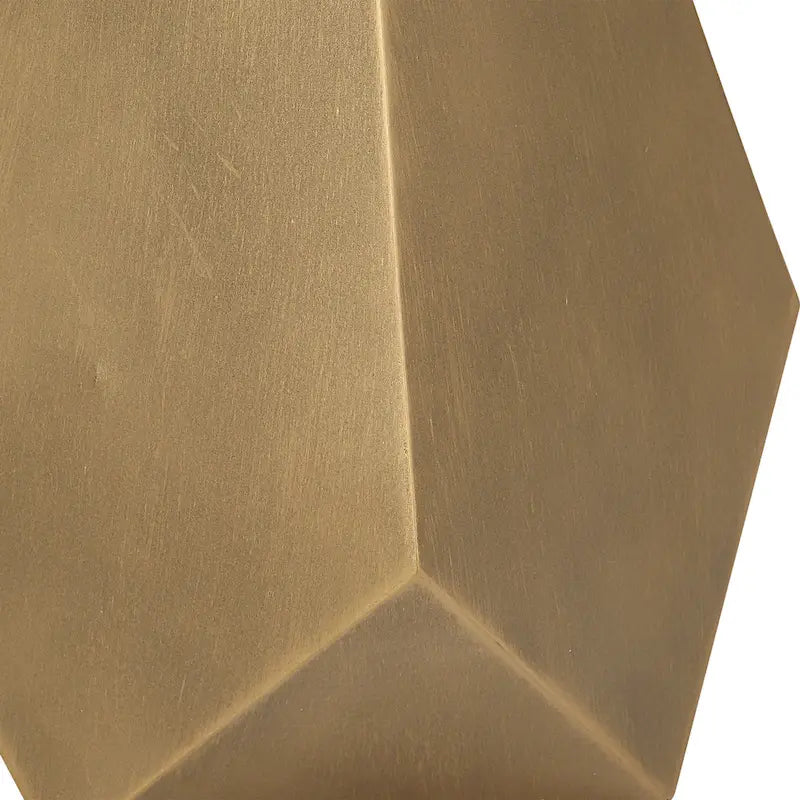 Comet Geometric Bronze Accent Table - 14W x 24H x 14D