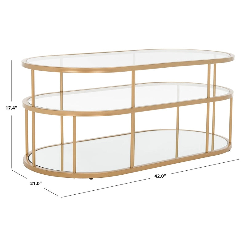 3 Shelf Coffee Table - 42 L x 21 D x 17 H - 42Wx21Dx17H