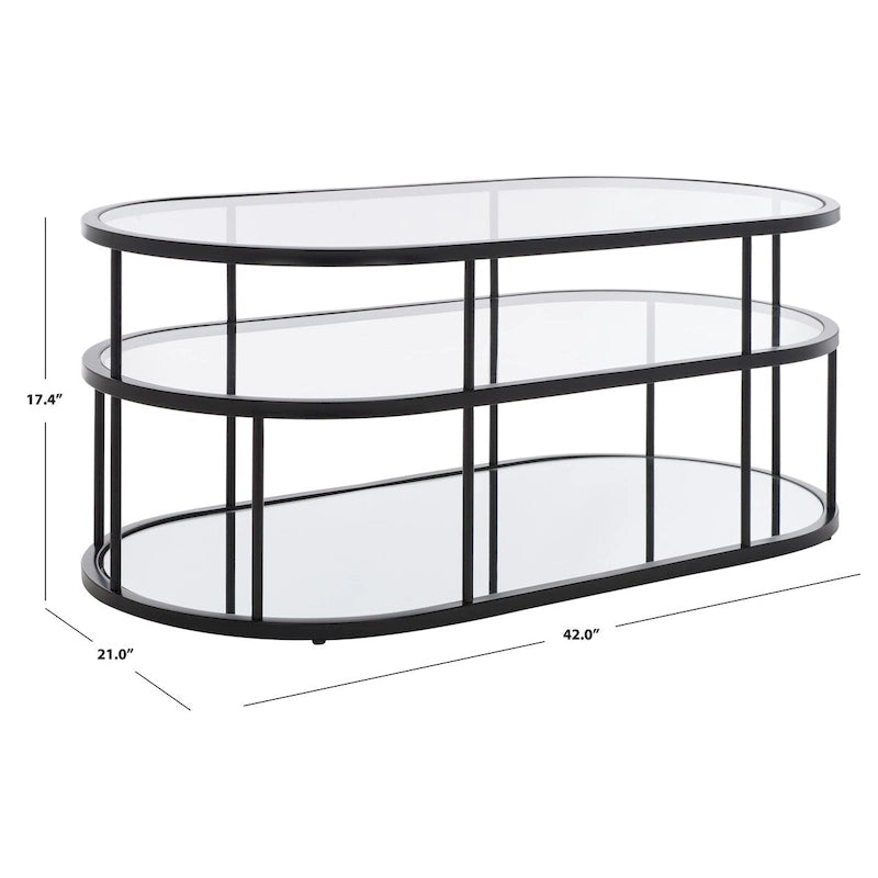 3 Shelf Coffee Table - 42 L x 21 D x 17 H - 42Wx21Dx17H