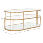 3 Shelf Coffee Table - 42 L x 21 D x 17 H - 42Wx21Dx17H