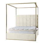 Contemporary Upholstered King Size Canopy Bed
