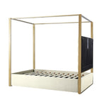 Contemporary Upholstered King Size Canopy Bed