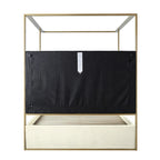 Contemporary Upholstered King Size Canopy Bed