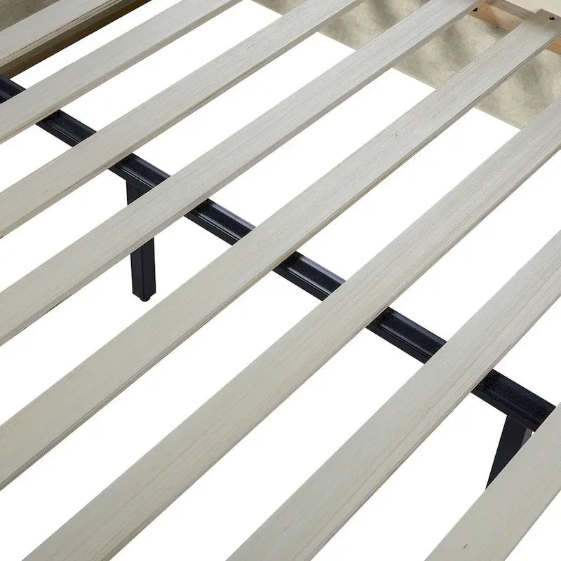 Contemporary Upholstered King Size Canopy Bed