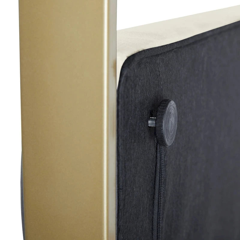 Contemporary Upholstered King Size Canopy Bed