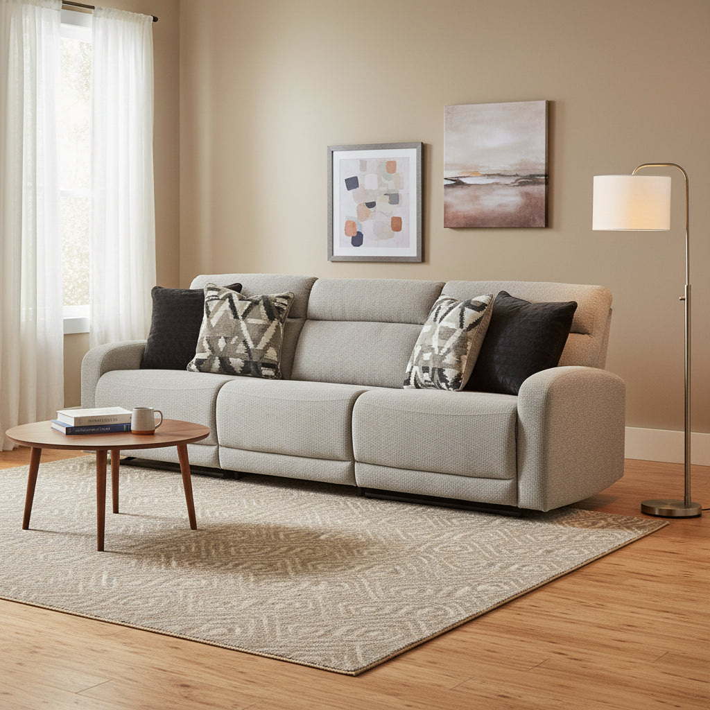  Colleyville Gray 3-Piece Power Reclining Sectional Sofa - 109W x 38D x 39H