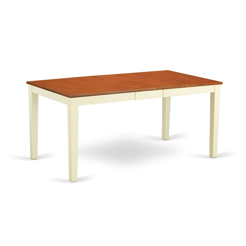 Modern Dining Table - Rectangle Kitchen Table Top with Butterfly Leaf (Finish Color Options)
