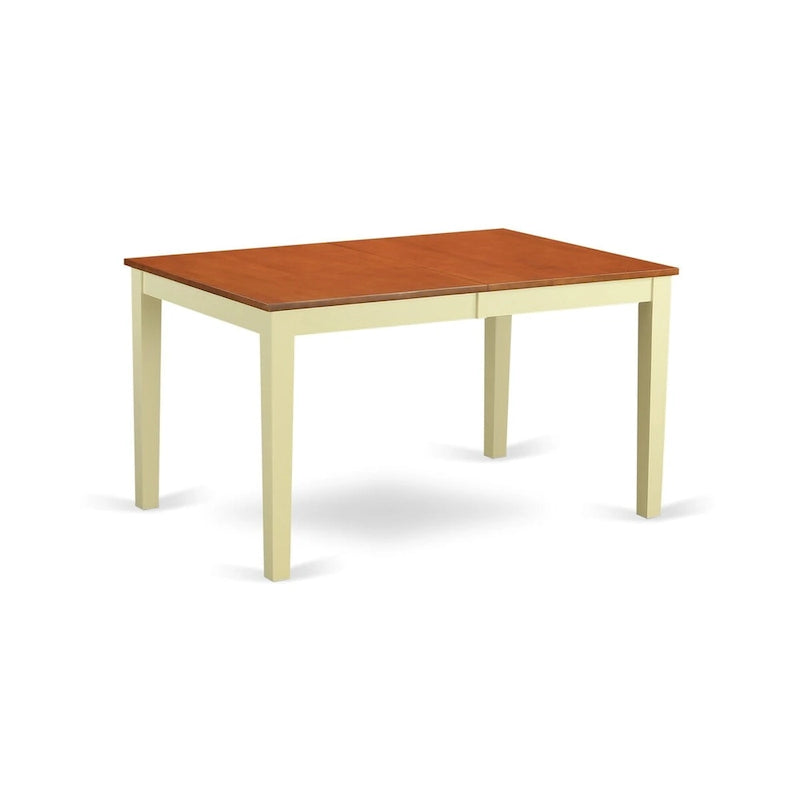 Modern Dining Table - Rectangle Kitchen Table Top with Butterfly Leaf (Finish Color Options)