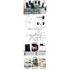 Dining chair, black chair and 6-piece set of