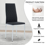 Dining chair, black chair and 6-piece set of