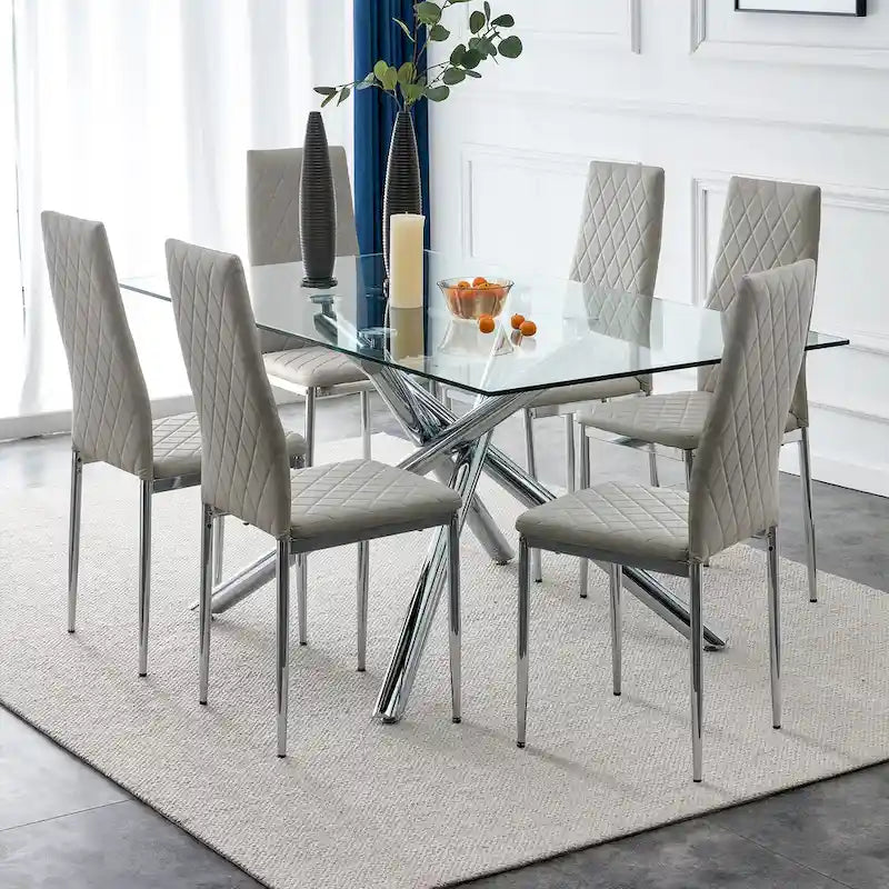 Dining chair, black chair and 6-piece set of